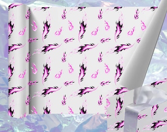 Fire Flames Aesthetic Gift Wrap for her Uk, Girls Birthday Gift Wrap, Gift Wrap for Best Friend, Wrapping Paper Sheets, Gift Wrapping Paper