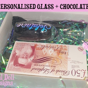 Conjunto de presente de Natal Prosecco para ela no Reino Unido, copo de Prosecco personalizado de Natal, caixa de presente BestFriend Prosecco, bebidas de Natal com meu hohoho