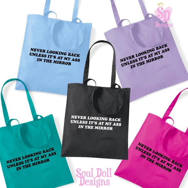 Womens Tote Bag, cotton tote bag, shopper bag, funny tote bags, beach bag tote, handbag for women, tote bag aesthetic - Never look back