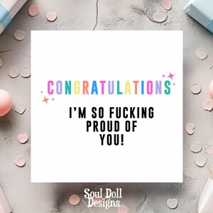 Sono così fottutamente orgoglioso di te, biglietto di positività, biglietto di congratulazioni arcobaleno, biglietto di amor proprio, biglietto per la tua migliore amica, biglietto di amicizia, congratulazioni