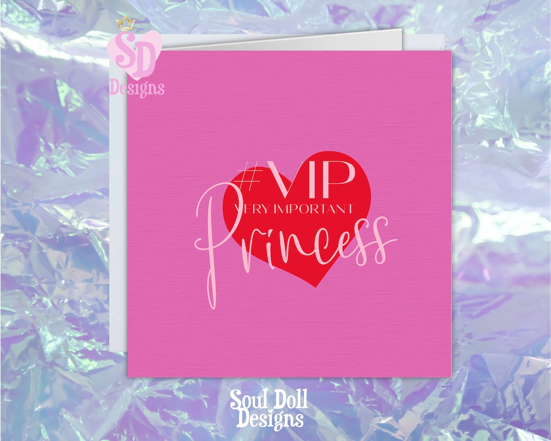 VIP Princess Birthday Card for Hercard for Your Bestiebest - Etsy