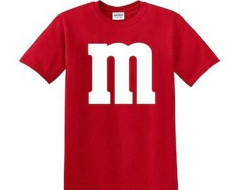 M&M T-Shirt Halloween Stag Do Couples Costume Mens Funny Joke T-Shirt Top Fancy