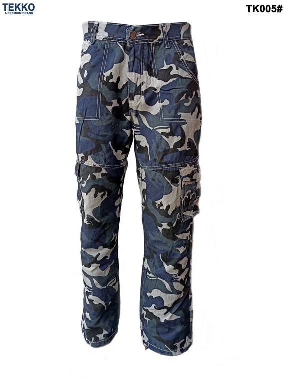 SOOUICKER Mens Jogging Bottoms with Side Pockets Cargo Trousers Mens  Camouflage Pattern Tapered Cargo Trousers Mens Camouflage Jogging Bottoms Mens  Camouflage Training Trousers Mens Camouflage Sports Trousers Mens Camo  blue  Amazonde