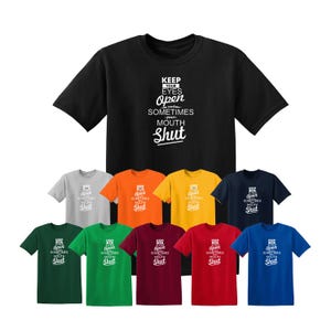 KEEP Your EYES OPEN Mens T Shirt Novelty Unisex Top Funny Rude Joke Gift Tee