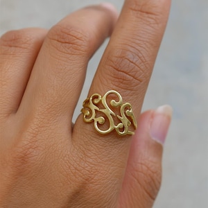 Anillo de filigrana para mujer, anillo vintage de oro, anillo art déco, anillo único, anillo con hojas, regalo para esposa, anillo de encaje, anillo floral, anillo floral