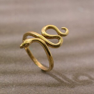 Gold Snake ring, snake ring ,statement ring, Open Serpent Band, Snake jewelry, Stacking Animal rings, Dainty ring, bohemian ring adjustable