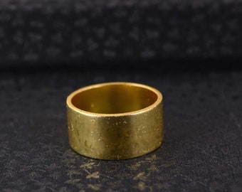 Cigar Band Ring, Solid Brass Ring, Handmade Ring, Wide Band Ring, Thumb Ring, Birthday Gift, Trendy Ring, Valentine Day Gift