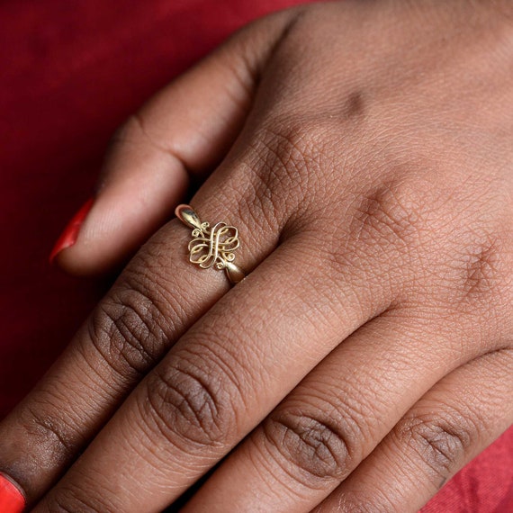 Bague fleur, bague en laiton, bague vintage, belle bague, bague