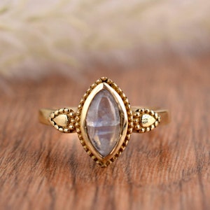 Moonstone Ring, Handmade Ring, Unique Ring, Natural Moonstone Ring, Boho Ring, Anniversary Ring, Wedding Ring,