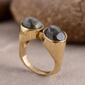 Labradorite Ring *Handmade Ring * Gold Statement Ring* Natural Gemstone Ring* Labradorite Ring For Women *Boho Ring