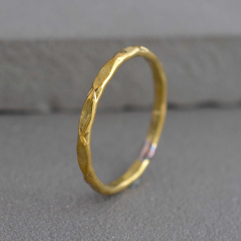 14k Solid Gold, Thin Wedding Band, Minimalist Wedding Ring for Women