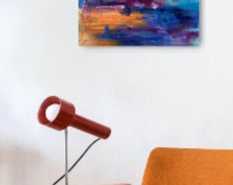Original Abstract Sunset Acrylic Painting on Canvas