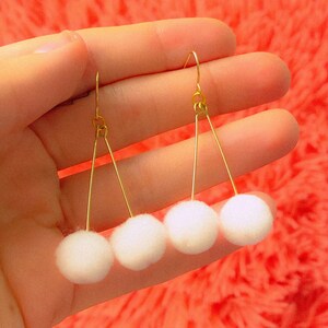 Poof ball earrings hotsell