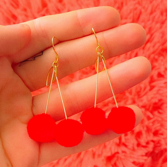 Cherry earrings etsy best sale