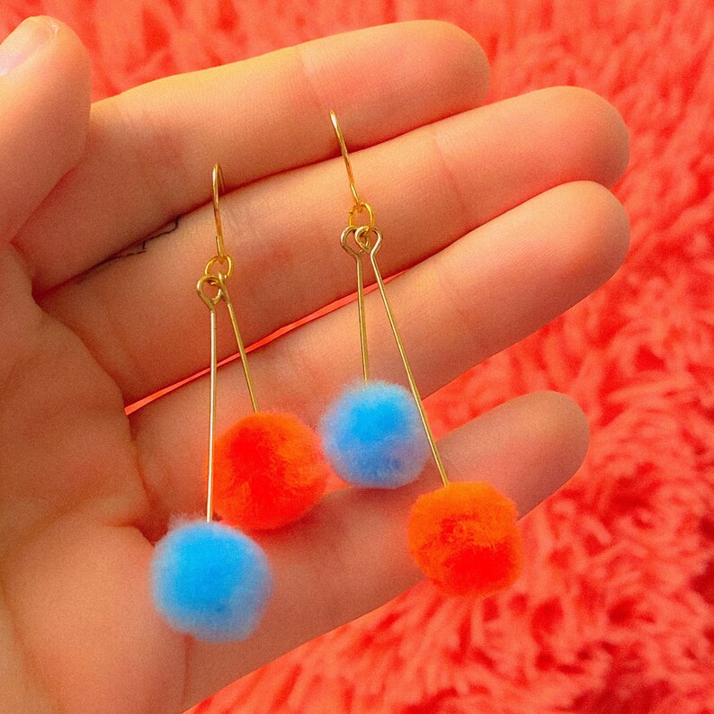 frozen orange earrings