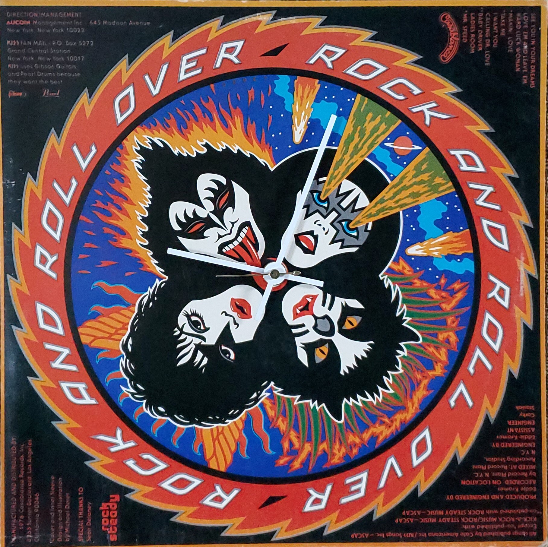 KissRock and Roll Over Back Album Cover Rock Clock Etsy KissRock and Roll Over Back Album Cover Rock Clock Etsy