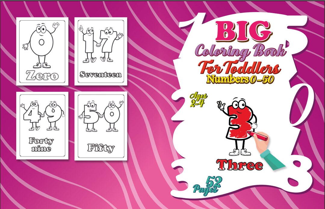 Printable Number Colouring Book Templates Coloring Book Pages Ages 2