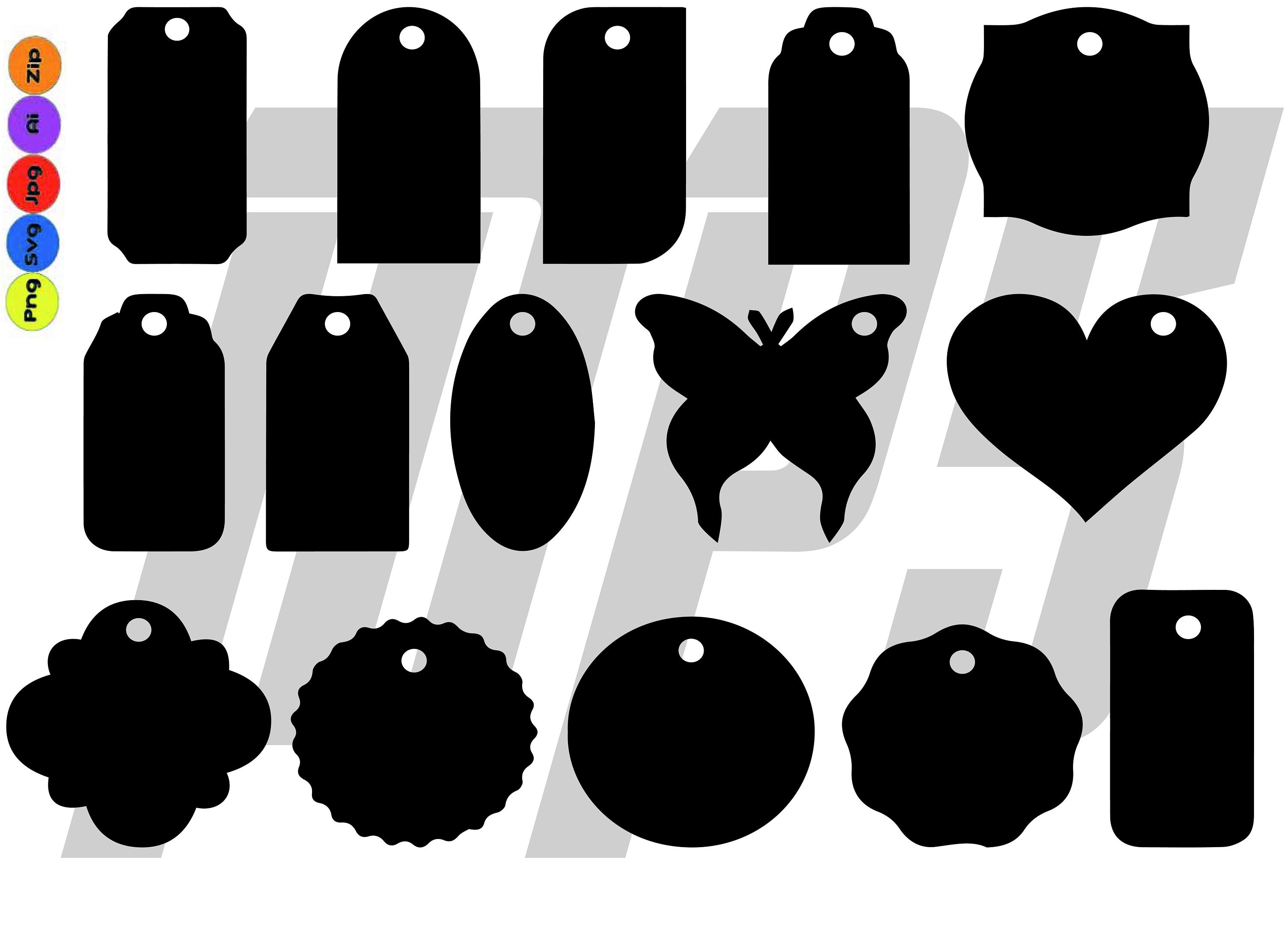 TAGS BUNDLE SVG Gift Tags Svg Png Jpg Dxf and Ai Tags Etsy