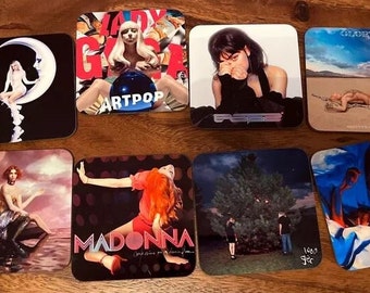 Personalised Album Art Drinks Coasters - Pick Your Favourite Albums to Create a Set of Beautiful Coasters, Great For Any Music Lover