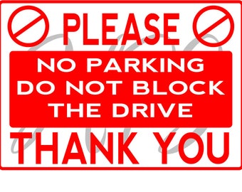 METAL SIGN No Parking Metal Waterproof Red White  - A4 SIZE