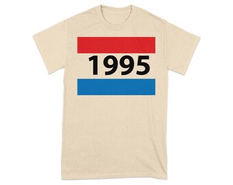 Vintage 1995 Year of Birth T-Shirt, Classic 90s Retro Style Tee, Unisex Birthday Gift Top