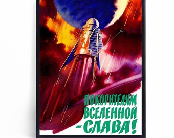 Vintage Apollo Soyuz Space Station Poster A3 Print
