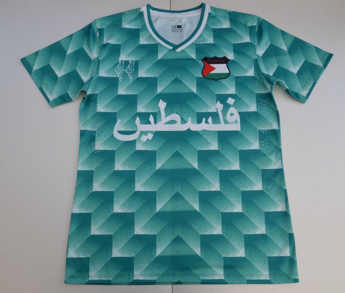Palestine Football Jersey Green Retro Soccer Shirt Country Etsy