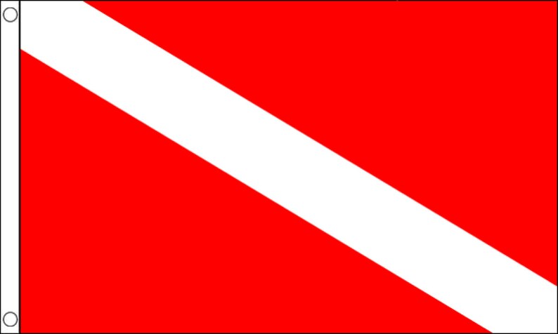 Display Banner Sign Large 5 x 3 FT Scuba Diving Flag