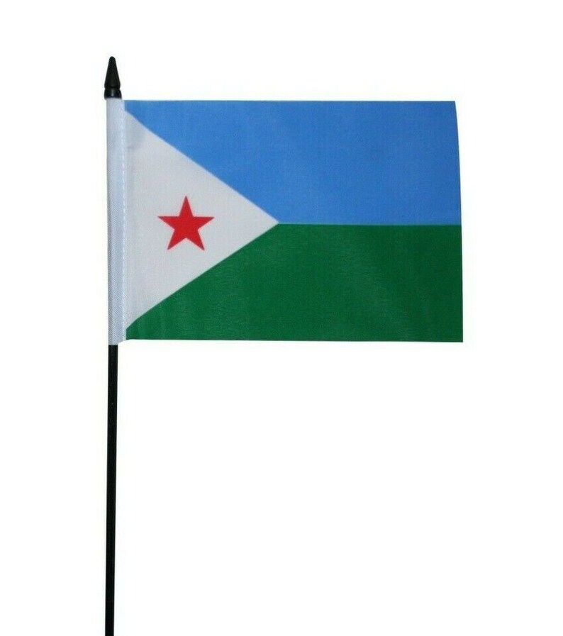 Djibouti Small Hand Waving Flag 6 x 4 Table Flag Country