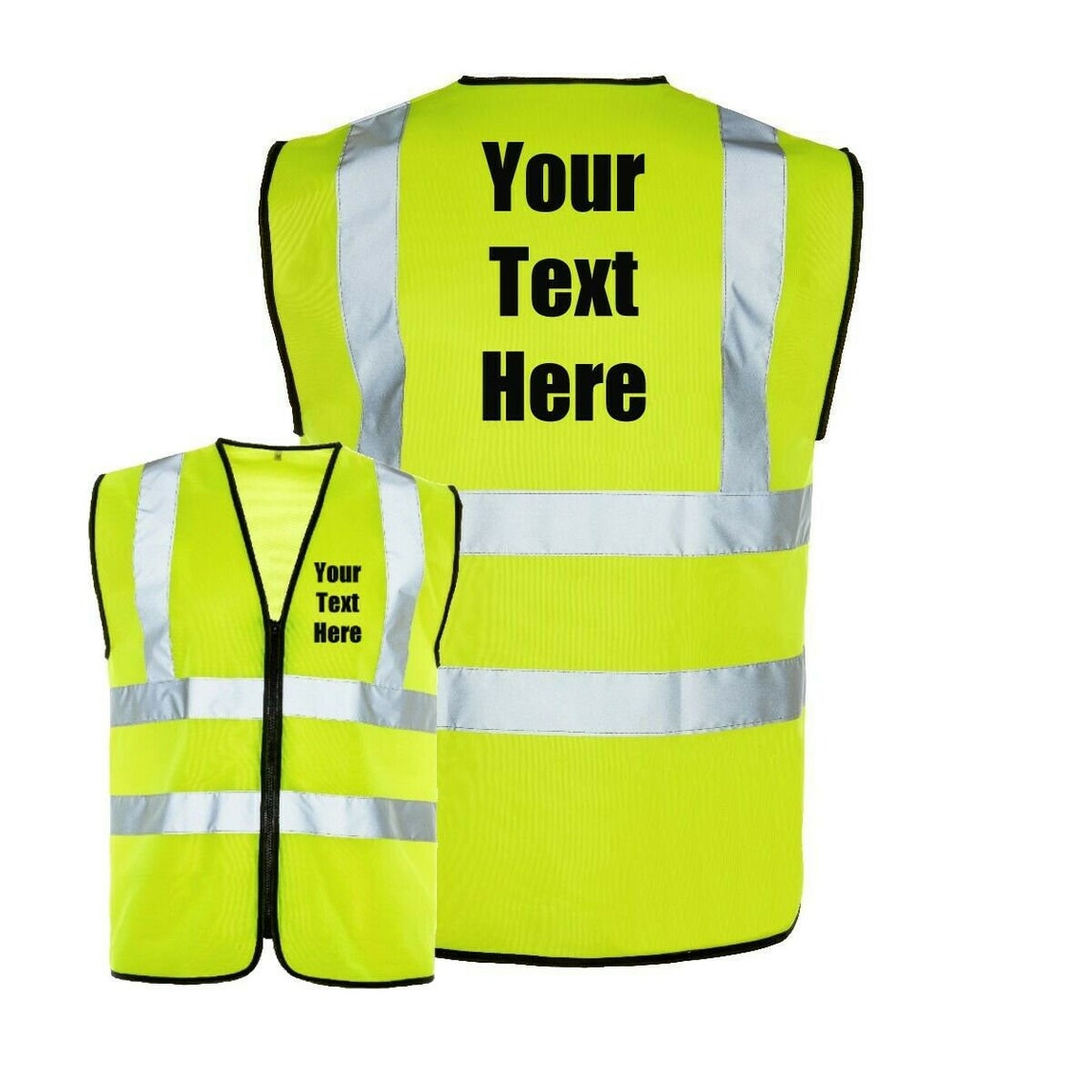 Kids Personalised Hi Vis Vest Custom Printed High Visibility Etsy