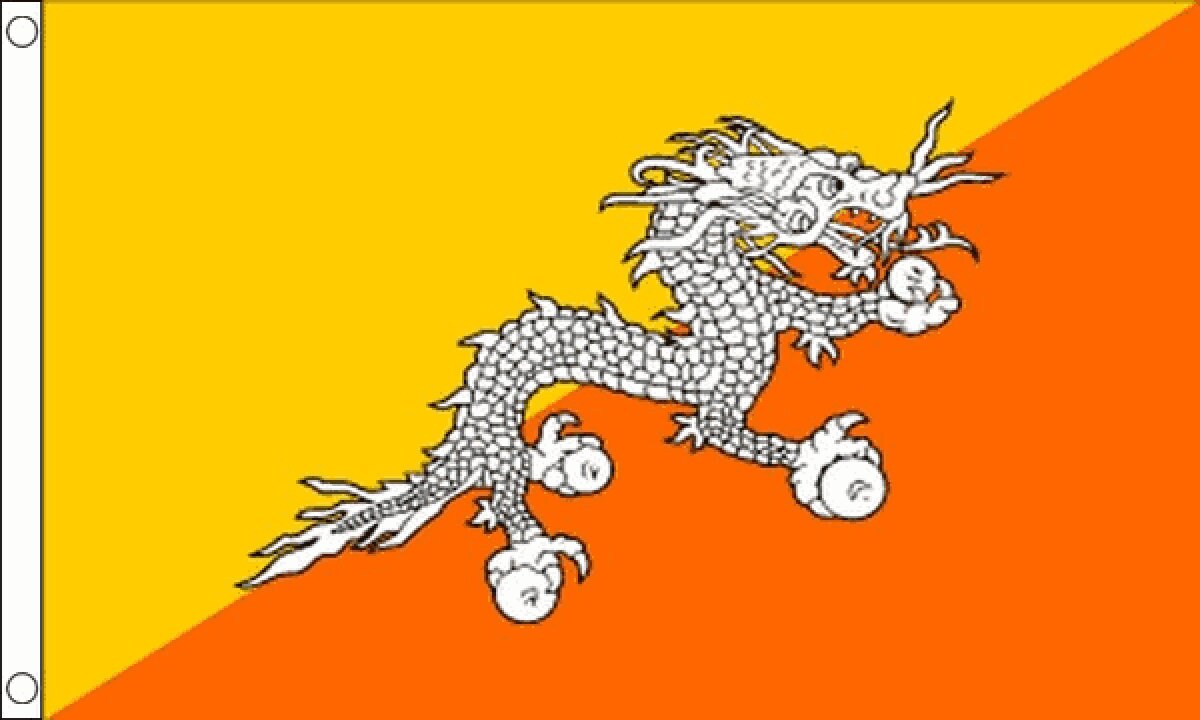Bhutan Flagge 5 x 3 FT 100 Polyester mit Ösen Südasien Etsy