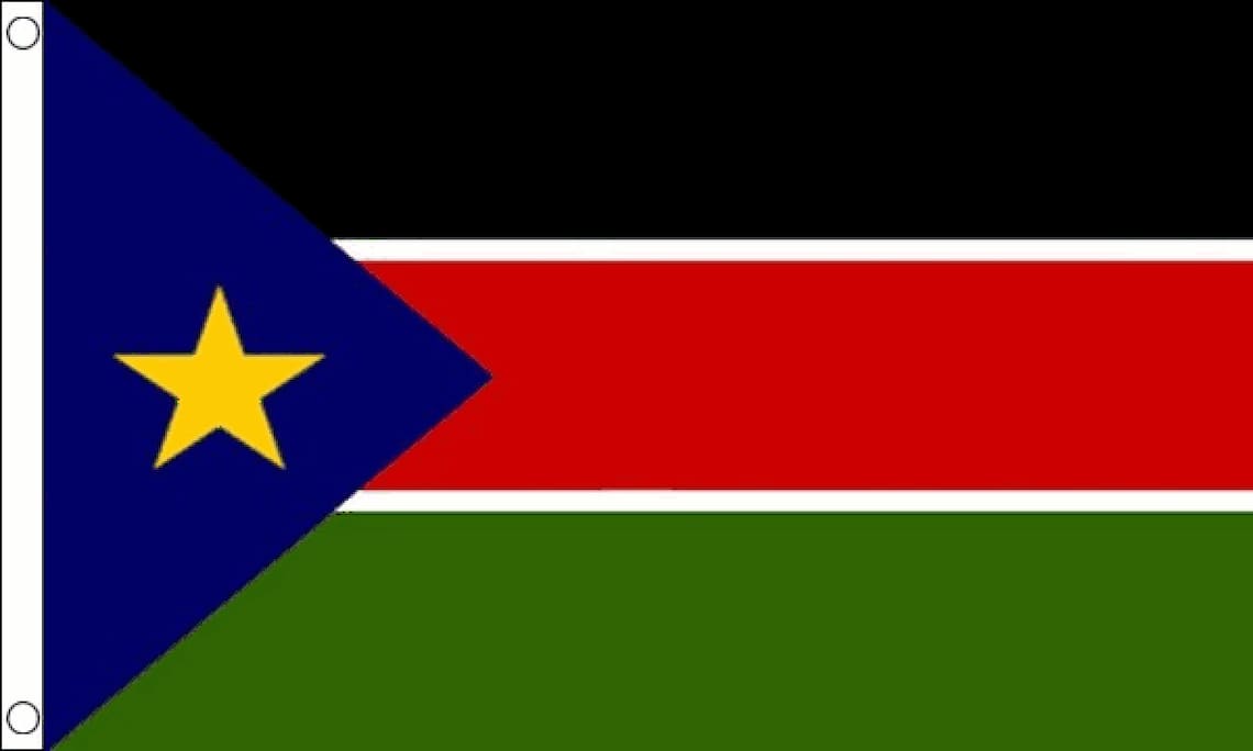 Bandera Del Sur De Sudán 5 X 3 Ft 100 Poliéster Con Ojales Etsy España