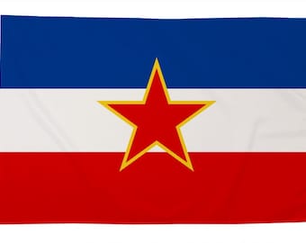 Yugoslavia With Star Flag 5 x 3 FT - 100% Polyester With Eyelets - Europe