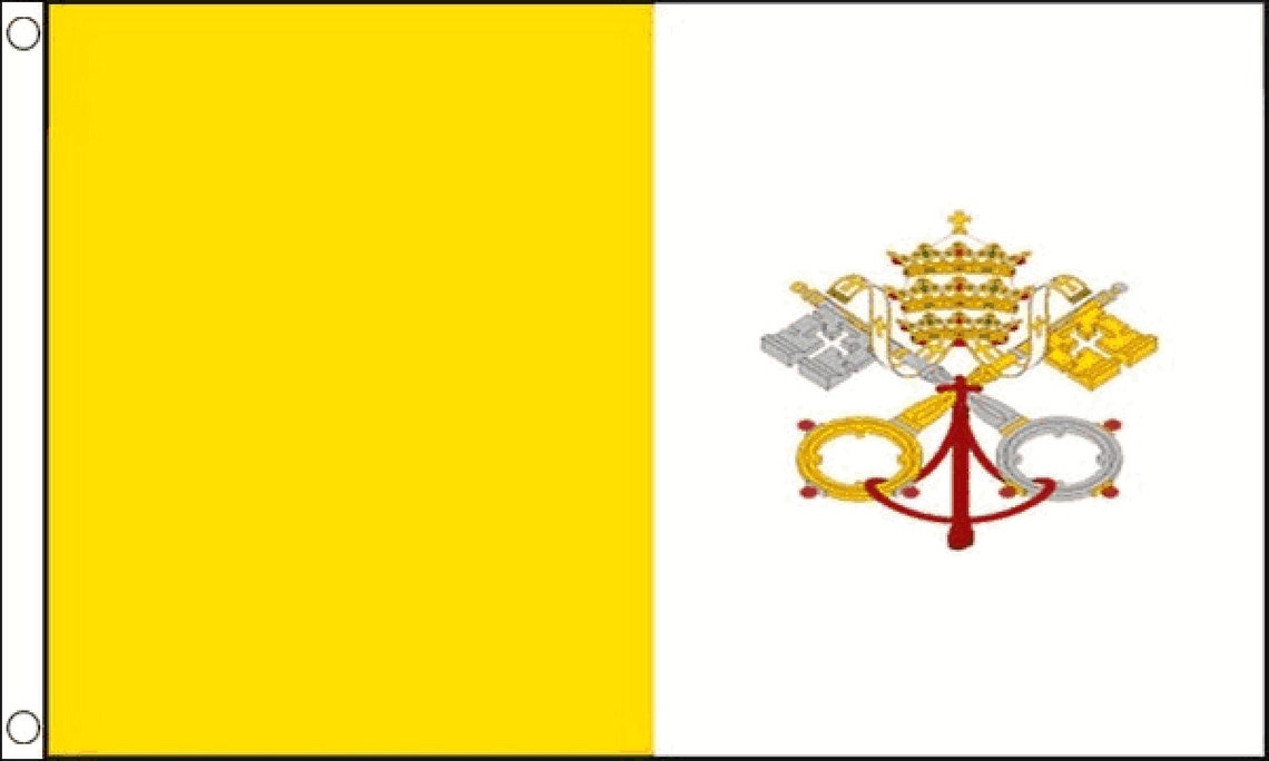 Bandera de la Ciudad del Vaticano 5 x 3 FT 100 poliéster Etsy España