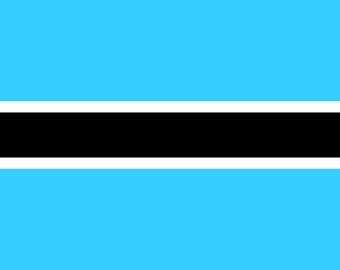 Botswana Flag "3x4" Botswana Sticker Decal 