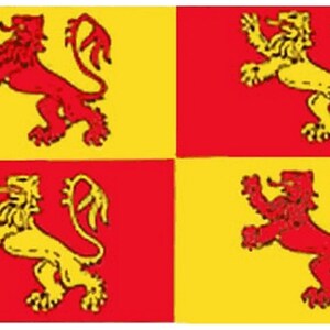 Wales & Wales Owain Glyndwr Double Friendship Table Flag Set 