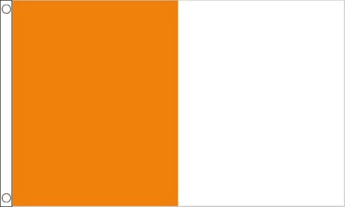 Orange and White Flag 5 x 3 FT 100 Polyester With Eyelets Etsy