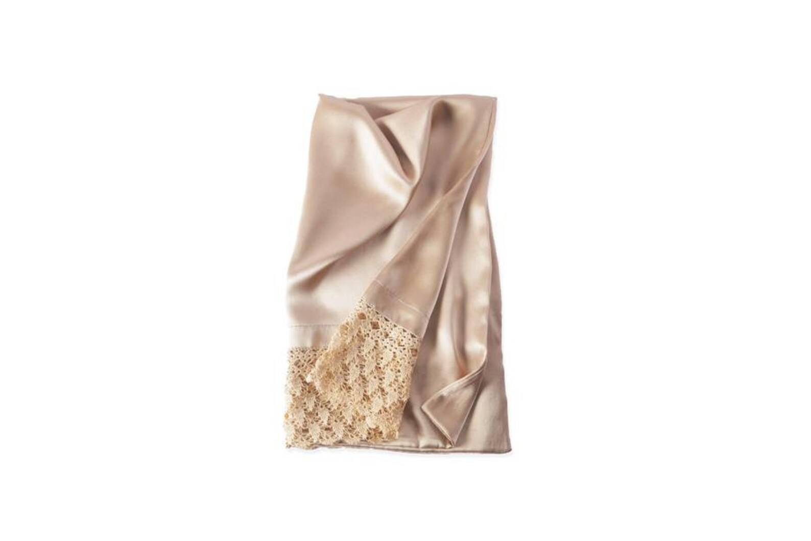 Silk & Lace Detailed Pillowcase GOLD Etsy