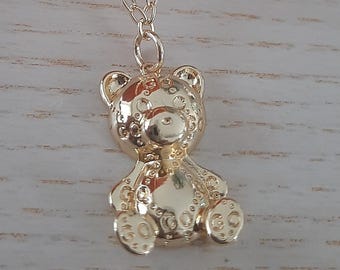 Teddy Bear Necklace with Animal Pendant Charm