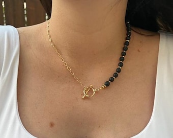 Necklace Black Lava Gemstone