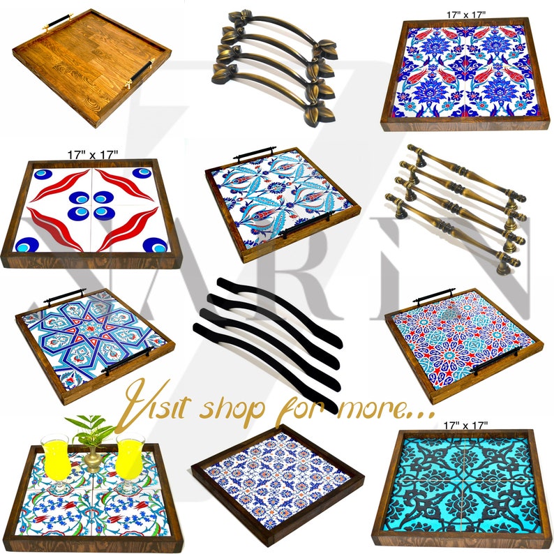 Evil Eye Ceramic Coffee Table Tray Housewarming Gift