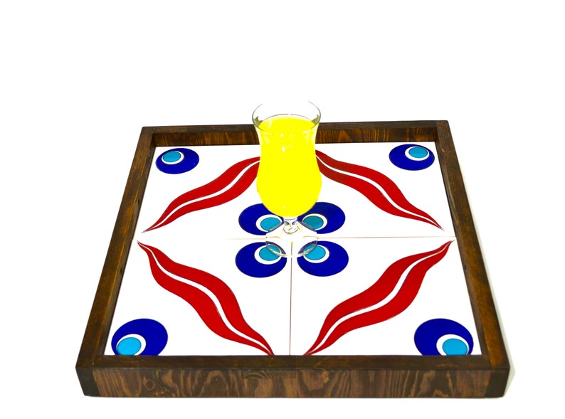 Evil Eye Ceramic Coffee Table Tray Housewarming Gift