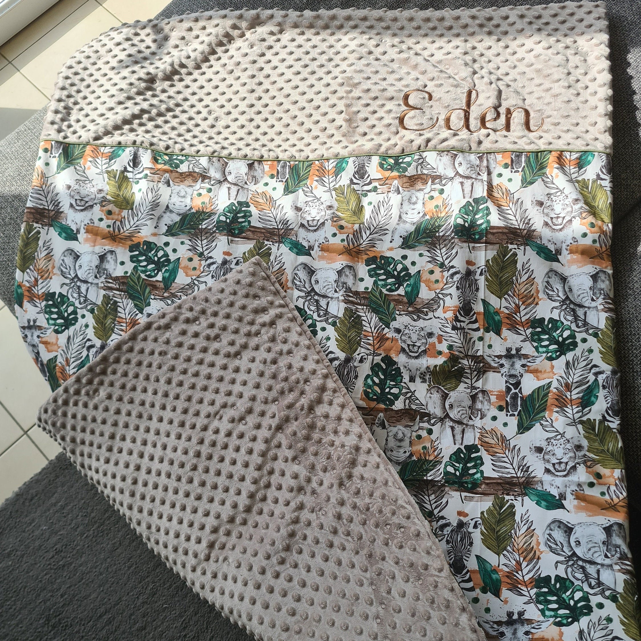 Couverture Bébé Thème Jungle