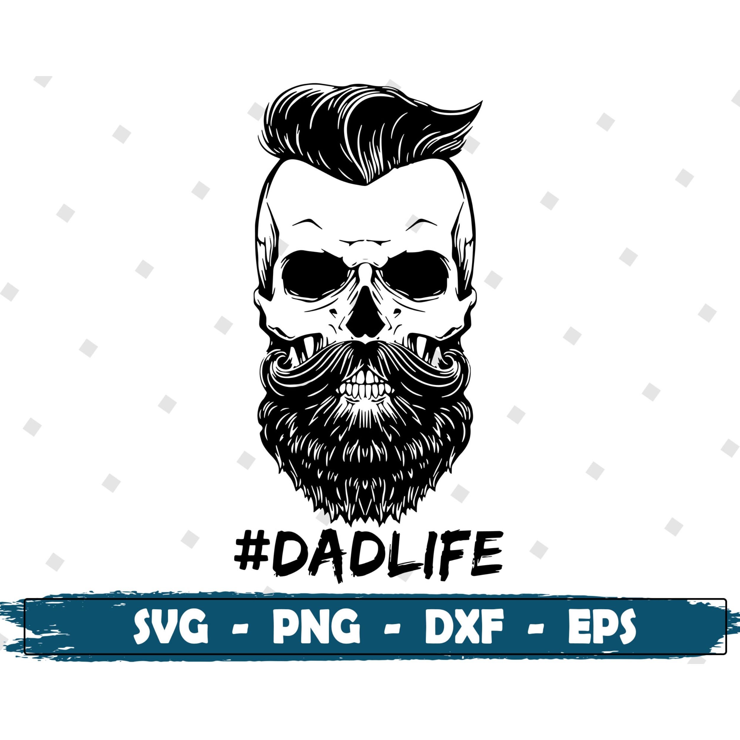 Download Dad Life Skull Svg Dad Life Beard Svg Dad Gift Svg Fathers | Etsy