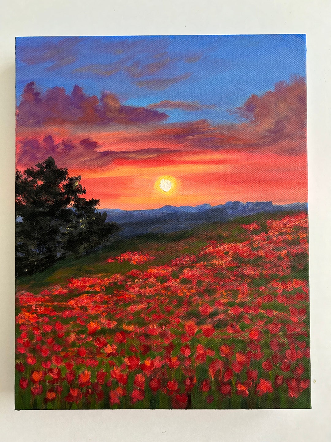 Original Oil Painting on Canvas Landscape Painting Sunset Painting ...