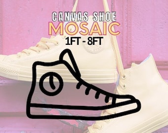8ft 7ft 6ft 5ft 4ft 3ft 2ft 1ft Mosaic Canvas Shoe from Balloons, DIY PDF files