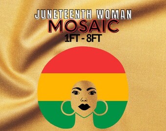 8ft 7ft 6ft 5ft 4ft 3ft 2ft 1ft Mosaic Juneteenth Woman from Balloons PDF files with Instructions!