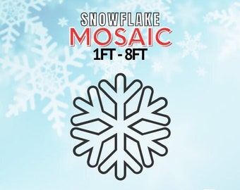 Sneeuwvlok van ballonnen, bevroren ballonnen, kerstmozaïek van ballonnen decor, doe-het-zelf, mozaïeksjabloon, 1 ft, 2 ft, 3 ft, 4 ft, 5 ft, 6 ft, 7 ft, 8 ft