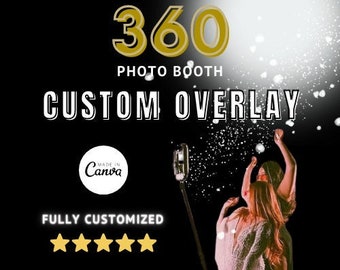 CUSTOM Overlay for 360 Photo Booth, Personalized Template Layout for 360 Spinner, Photo Booth Frame, Any Size or Style, Touchpix, Lumabooth
