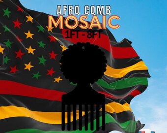 8ft 7ft 6ft 5ft 4ft 3ft 2ft 1ft Mosaic Afro Comb Pick from Balloons PDF files with Instructions!